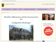 Tablet Screenshot of landgericht-hechingen.de